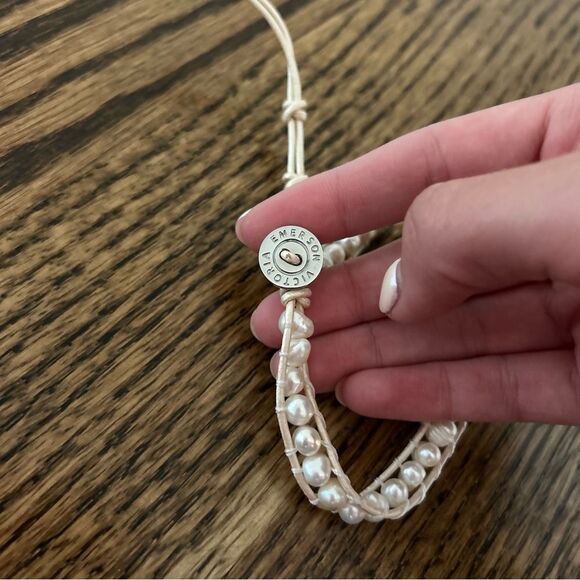 Victoria Emerson Beaded Pearl Bracelet Anklet - Picture 2 of 2